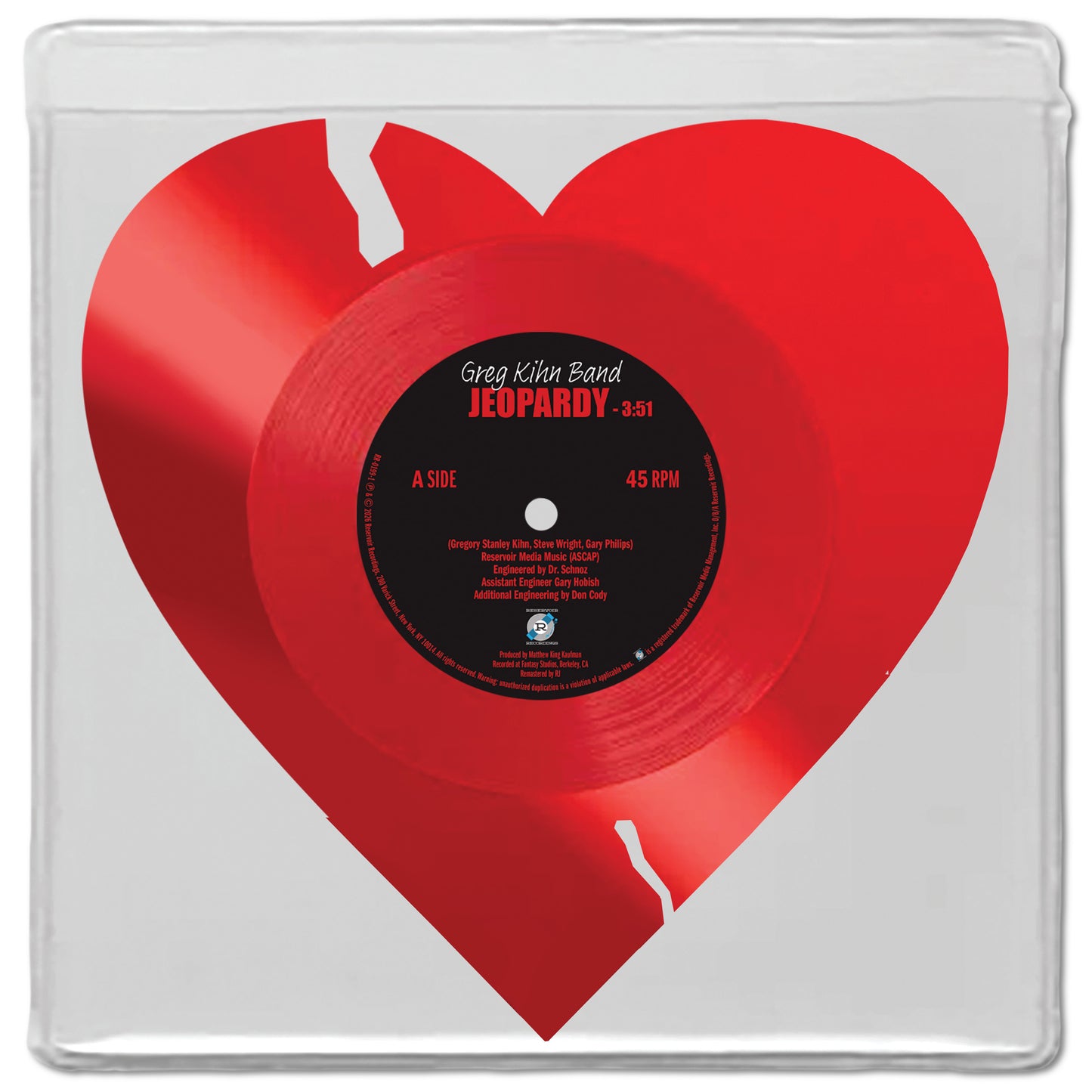 Greg Kihn Band: Jeopardy/Breakup Song (They Don't Write 'Em) 7" Single